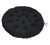 Cushion Cojín Redondo for Silla Papasan de 40-180cm, Impermeable, Mullido, extraíble, Columpio Colgante for terraza y jardín (Color : Black, Size : 160x160cm)