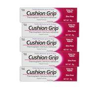 Cushion Grip Adhesivo termoplástico para prótesis, tamaño de viaje de 0.33 onzas, reajusta y aprieta las dentaduras sueltas sobre la marcha, adhesivo sin pegamento, actúa como un delineador suave