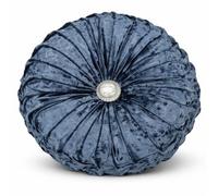 cushion mania Cojines de terciopelo con relleno de diamante chic redondo (gris oscuro)