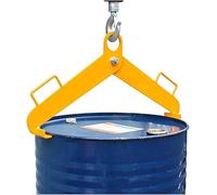 Cushion Vertical Oil Drum Lifting Clamp,Alloy Steel Barrel Hook Spreader Drum Lifter Sheet Metal Clamp Max 1000 Lb 30-55 Gallon,for Lifting and Transporting(C)