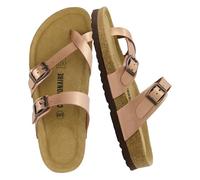 CUSHIONAIRE Sandalias de tacón bajo Luna para mujer, color dorado, 42 EU M