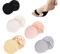 Cushioning Ice Silk High Heel Insoles,Honeycomb Fabric Forefoot Pads for Women, Five Toes Forefoot Pads, Metatarsal Pads Invisible Socks,Comfortable Non-Slip Toe Cushion Pads (Mixed 5pcs)