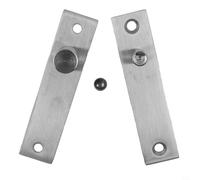 Cushteg Bisagra de puerta pivotante de acero inoxidable resistente para madera, rotación de 360 grados, pivotes superiores e inferiores con pasador retráctil, para dormitorio, sala de estar, mansión