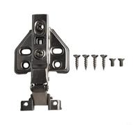 Cushteg Bisagra hidráulica de marco de aluminio para puerta de vidrio, construcción de acero resistente con amortiguador silencioso, para gabinete de cocina y armario de baño (B)