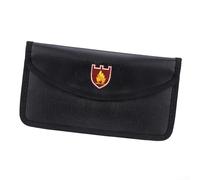 Cushteg Bolsa de documentos ignífuga e impermeable para objetos de valor, tela de fibra de vidrio recubierta de silicona mejorada, tamaño compacto de 7.78 x 3.93 pulgadas con cremallera de metal