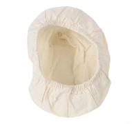 Cushteg Cesta de fermentación de pan redonda y ovalada con forro de algodón y lino para hornear en casa, saco de elevación de masa natural para hacer pan artesanal (17 x 12 x 8 cm)