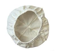 Cushteg Cesta de fermentación de pan redonda y ovalada con forro de algodón y lino para hornear en casa, saco de elevación de masa natural para hacer pan artesanal (23 x 23 x 8 cm)