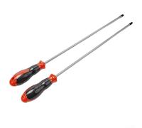 Cushteg Destornillador extendido de 16.14 pulgadas de longitud total con punta magnética, eje de acero de aleación de cromo vanadio y mango de goma para zonas de difícil acceso (juego de 2 piezas)