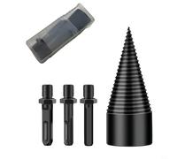 Cushteg Divisor de madera para cortar troncos, acero al carbono tratado térmicamente con 3 asas, para la mayoría de modelos de taladro para el hogar, camping y agricultura