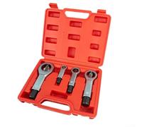 Cushteg Juego de 4 tuercas de acero al cromo vanadio para quitar tuercas dañadas, atascadas o corroídas de 9 a 27 mm con cabeza hexagonal exterior para llave de vaso