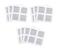 Cushteg Kit de reparación de malla adhesiva para desagüe de suelo, 10 unidades, para fregadero de ducha, cubierta antibloqueo, malla de malla de malla de 10 x 10 cm (blanco/negro)