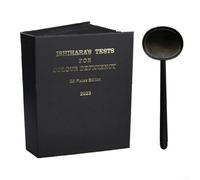 Cushteg Libro de prueba de diferencia de color para optometría, herramienta de detección de visión Ishihara de 38 placas con lentes de sombreado, detección profesional de daltonismo para deficiencia