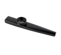 Cushteg Metal Kazoo para principiantes, instrumento de flauta armónica de boca de aluminio con diseño compacto, para tocar la guitarra, dorado/plateado/rojo/negro/verde/morado/azul (negro)