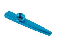 Cushteg Metal Kazoo para principiantes, instrumento de flauta armónica de boca de aluminio con diseño compacto, para tocar la guitarra, dorado/plateado/rojo/negro/verde/morado/azul (azul)