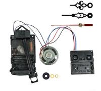 Cushteg Movimiento de reloj de péndulo de cuarzo con caja de timbre de música, kit de reparación de bricolaje para decoración del hogar y jardín, para paneles de reloj de 2 a 7 mm, negro (B)