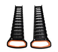 Cushteg Paquete de 2 organizadores de llaves de plástico con diseño de autobloqueo, soporte de llave de 12 ranuras para llaves de extremo abierto de 8 a 19 mm, almacenamiento de herramientas negro y