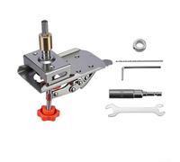 Cushteg Perforadora de bisagra de acero inoxidable de liberación rápida con margen ajustable de 3 a 7 mm y rebote automático para perforación de puertas de gabinete, para hasta 25 mm de grosor de