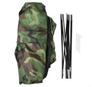 Cushteg Tienda de campaña para 1-2 personas para senderismo al aire libre, tienda de campaña ultraligera impermeable con protector solar de camuflaje, postes de fibra de vidrio y bolsa de transporte