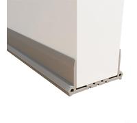 Cushteg Tira flexible de sellado inferior de puerta de PVC, tapón de goma para aislamiento de viento, agua y ruido, sello de espacio debajo de la puerta para mejoras del hogar (gris)