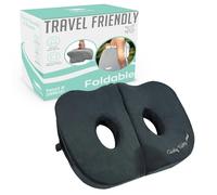 Cushy Tushy Cojín de asiento plegable para sentarse, para dolor de huesos sentados, cadera, glúteos, tuberosidad isquial, isquiotibiales y alivio del dolor de ciática, para el hogar, la oficina y la