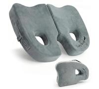 CushyTushy - Cojín piriformis plegable para aliviar el dolor de hueso de la cola para uso en el hogar, sillas de oficina y asientos de coche, cojín de síndrome piriformis