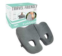 CushyTushy - Cojín piriformis plegable para aliviar el dolor de hueso de la cola para uso en el hogar, sillas de oficina y asientos de coche, cojín de síndrome piriformis