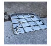 Cusizable - Cubierta de boca de acero inoxidable invisible empotrable (100 x 55 x 5 cm), diseño Sk para uso en exteriores e interiores