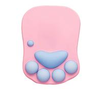 CUSROS Alfombrilla de ratón con diseño de pata de gato, alfombrilla de silicona 3D, alfombrilla antideslizante para ratones, para oficina, trabajo, universidad, juegos, color rosa, talla única
