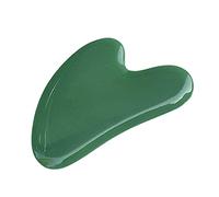 CUSROS Guasha Board Guasha Raspador de Piedra Facial Raspador de Masaje, en forma de corazón para evitar arrugas verdes y arrugas, reducción de arrugas, para adultos, color verde oscuro, talla única