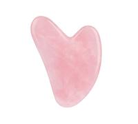 CUSROS Guasha Board Herramienta de cuidado de la piel para aliviar las arrugas, guasha tabla, guasha, raspador de piedra facial, masaje en forma de corazón, placa de piedra para tratamiento rosa