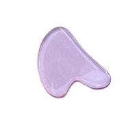 CUSROS Guasha Board Tabla de masaje para raspar Guasha, herramienta de raspado de piedra facial, en forma de corazón para aliviar la tensión de la cara, cuidado de la piel transparente, piedra