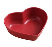 CUSROS Plato de salsa en forma de corazón, plato de servir aperitivos para boda, día de San Valentín, comedor, corazón rojo