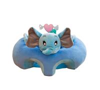 CUSROS Sofá de suelo infantil con soporte para la espalda, funda para silla de aprendizaje a sentarse para niños pequeños, elefante B