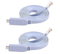 Cusstally 2 x Cable de configuración de consola USB a tipo C Cable de depuración de router serie tipo C a RJ45