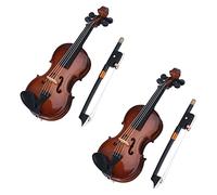 Cusstally 2X Regalos Violín Música Instrumento Miniatura Réplica estuche, 8 x 3cm