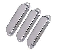 Cusstally 3 unidades Tapas de recogida de guitarra ST Strat Sellados de metal cromado 3 Tapa de recogida de bobina simple cerrada para