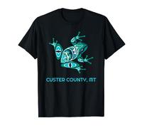 Custer County MT PNW Arte tribal indio Rana nativa americana Camiseta