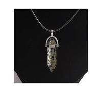 Custivos de piedra mineral collares hexagonalcolumno de cristal natural colgante colgante de cuero cuero joyas de moda para hombres y mujeres amules chakra balanceo decoración de piedras preciosas