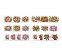 CustmArti DIY Diamond Art Painting Christmas Kratzkarten Set 10 Stück Creative Design Feiertagsspaß Glückskkarten Rasca Handset Bastelset mit Umschlägen-2PCS-1