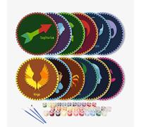 CustmArti Juego de 12 manteles individuales para pintar por números, diseños de doce constelaciones, manteles individuales lavables de PVC, decoración creativa para mesa de comedor, manualidades