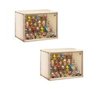 Custodia de acrílico apilable en 4 Niveles para Juguete Pop Mart & Blind Box con Doble Puerta magnética, Impermeable al Polvo y ahorrador de Espacio Fácil de Instalar (White, XL-2Packs)