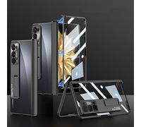 Custodia Funda para Magic V2 Transparent Carcasa + Glass Film + Hinge + Bracket,Clear Bumper Case para Honor Magic V2(1)