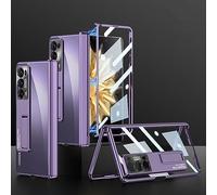 Custodia Funda para Magic V2 Transparent Carcasa + Glass Film + Hinge + Bracket,Clear Bumper Case para Honor Magic V2(3)