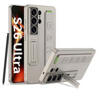 Custodia per Samsung Galaxy S26 Ultra con Cinturino Elastico e Cavalletto Regolabile, Supporto per Polsino Antiscivolo Ultra Sottile Antiurto Protettiva Cover per Samsung S26 Ultra (Dorado)