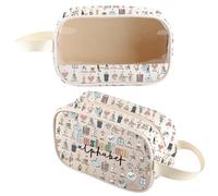 Custodian - Bolsa de maquillaje transparente para conserje escolar, regalo de agradecimiento para trabajadores de custodia, Bolsa de custodio