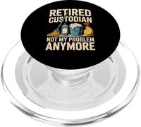Custodio jubilado ya no es mi problema Humor divertido PopSockets PopGrip para MagSafe