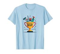Custodios: El Verdadero Trofeo MVP de la Escuela Divertida apreciación Camiseta, Hombre, Azul Bebé, M