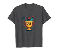 Custodios: El Verdadero Trofeo MVP de la Escuela Divertida apreciación Camiseta, Hombre, Jaspeado Oscuro, S