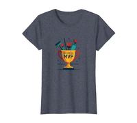 Custodios: El Verdadero Trofeo MVP de la Escuela Divertida apreciación Camiseta, Mujer, Azul Jaspeado, M