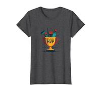 Custodios: El Verdadero Trofeo MVP de la Escuela Divertida apreciación Camiseta, Mujer, Jaspeado Oscuro, XXL